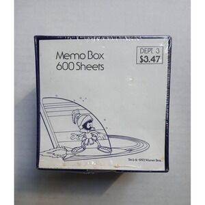 1994 Marvin The Martian Note Pad And  Holder ‎ Vintage